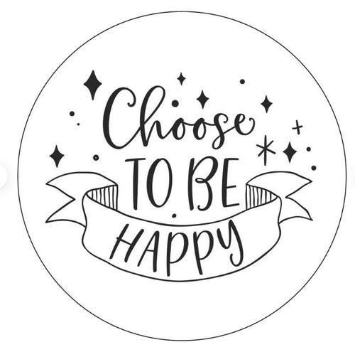 Choose To Be Happy White Spare Tire Cover