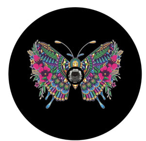 Colorful Butterfly Mandala Spare Tire Cover