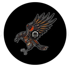 Colorful Raven Crow Mandala Spare Tire Cover