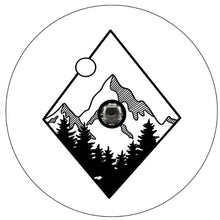 Diamond Mountain High In The Tree Tops White Spare Tire Cover