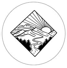 Diamond Mountain Sunset With River White Spare Tire Cover