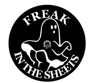Freak In The Sheets Funny Ghost Spare Tire Cover