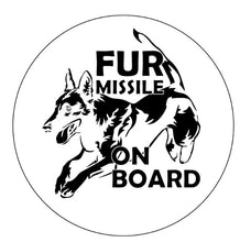 Fur Missile On Board Belgian Malinois White Spare Tire Cover