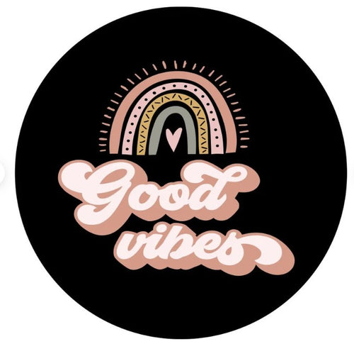 Good Vibes Rainbow Spare Tire Cover