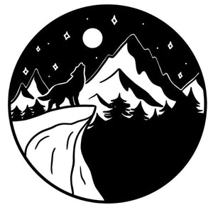 Howl At The Moon Mountainside (Any Color) Spare Tire Cover