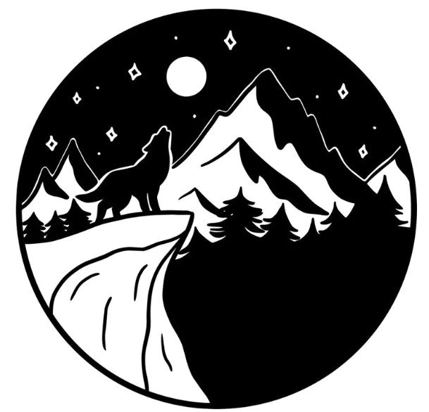 Howl At The Moon Mountainside (Any Color) Spare Tire Cover