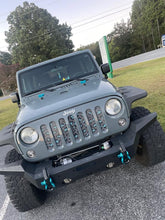 Teal Leopard Print Jeep Grille Insert