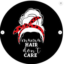 Messy Bun Mama Hair Don't Care (Any Color) Spare Tire Cover