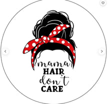 Messy Bun Mama Hair Don't Care White (Any Color) Spare Tire Cover