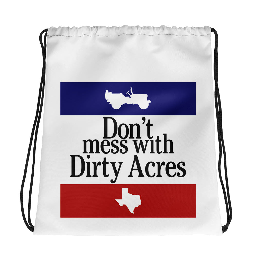 Dirty Acres Jeep Drawstring bag