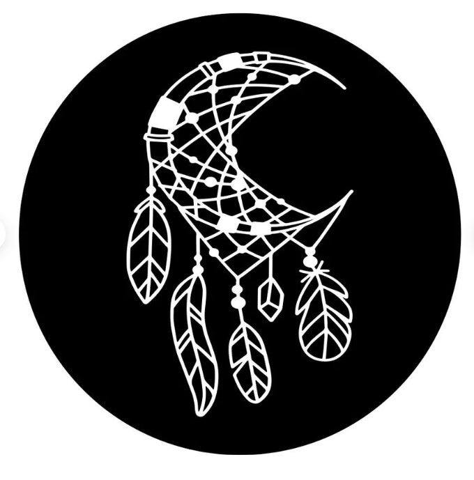 Moon Dream Catcher With Feathers Spare Tire Cover