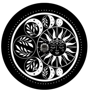 Moon Phase Around The Sun Spare Tire Cover