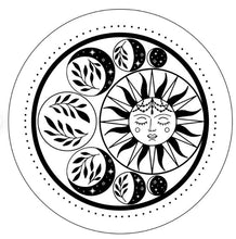 Moon Phase Around The Sun White Spare Tire Cover