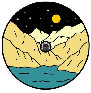 Mountain Lakeside At Night Spare Tire Cover