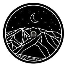 Mountain Range Under The Night Sky (Any Color) Spare Tire Cover
