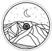 Mountain Range Under The Night Sky White (Any Color) Spare Tire Cover