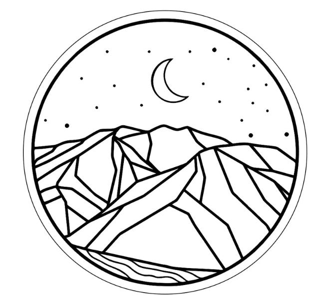 Mountain Range Under The Night Sky White (Any Color) Spare Tire Cover