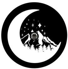 Mountain Inside The Crescent Moon (Any Color) Spare Tire Cover