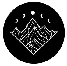 Mountains With Moon Phases Spare Tire Cover