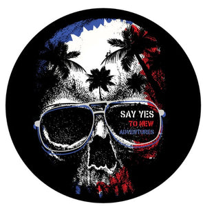 New Adventures Tropical Skull Spare Tire Cover