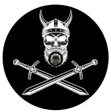 Nordic Viking Warrior Skull & Swords Spare Tire Cover