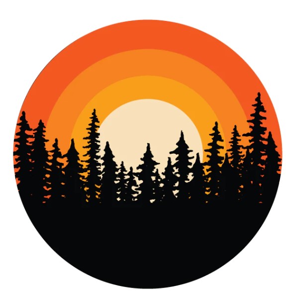Ombre Sunset In The Woods Spare Tire Cover