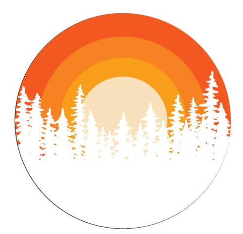 Ombre Sunset In The Woods White Spare Tire Cover