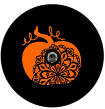 Orange Pumpkin & Mandala Spare Tire Cover