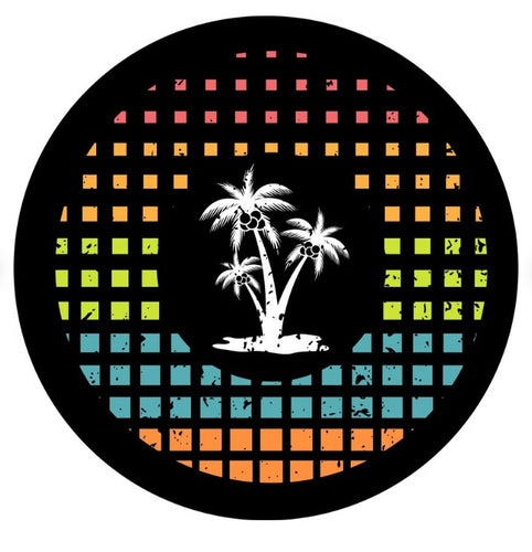 Palm Tree Summer Vibes Spare Tire Cover