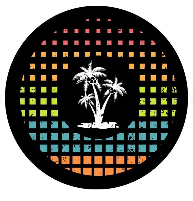 Palm Tree Summer Vibes Spare Tire Cover