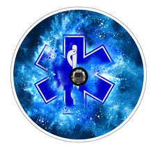 Paramedic Insignia Blue Explosion White Spare Tire Cover