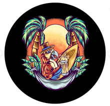 Parrot In A Hammock At Sunset Spare Tire Cover