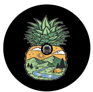 Pineapple Mountain By The River Spare Tire Cover