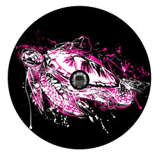 Pink Paint Splatter Sea Turtle Spare Tire Cover