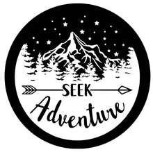 Seek Adventure Mountains & Arrow Spare Tire Cover