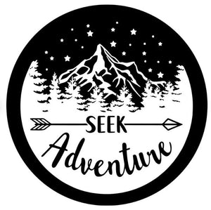 Seek Adventure Mountains & Arrow Spare Tire Cover