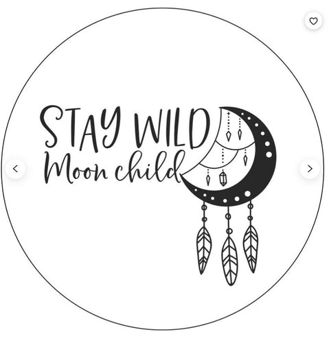 Stay Wild Moon Child Dream Catcher White Spare Tire Cover