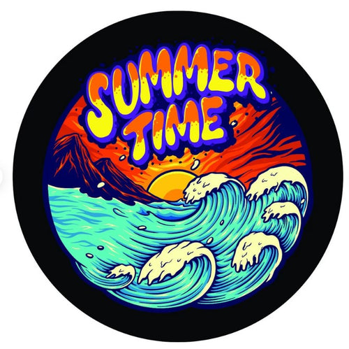 Summer Time Waves Spare Tire Cover