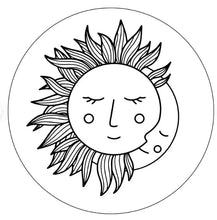 Sun & Moon Together White Spare Tire Cover