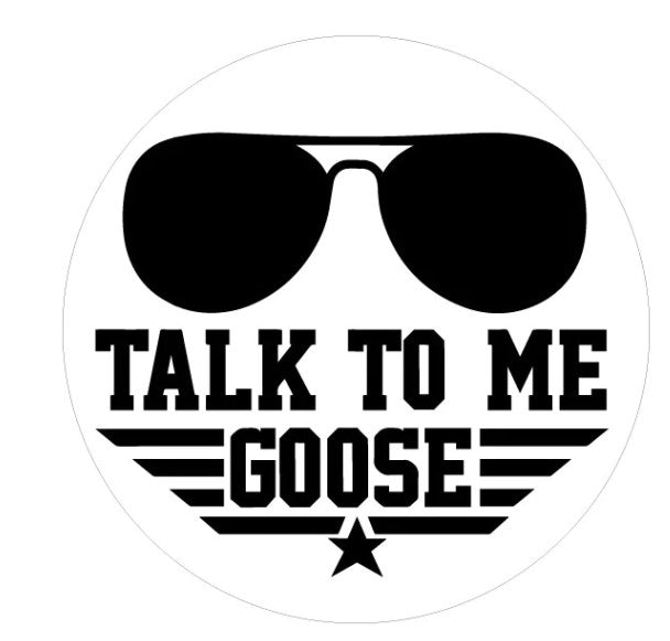 Talk To Me Goose Aviators (Any Color) White Spare Tire Cover