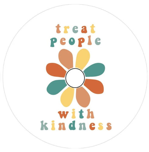 Treat People With Kindness White Spare Tire Cover