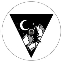 Triangle Mountain Night Sky White Spare Tire Cover