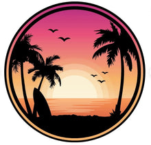 Tropical beach Sunset Landscape Tire Cover