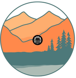 Vintage Trees In The Mountains Spare Tire Cover