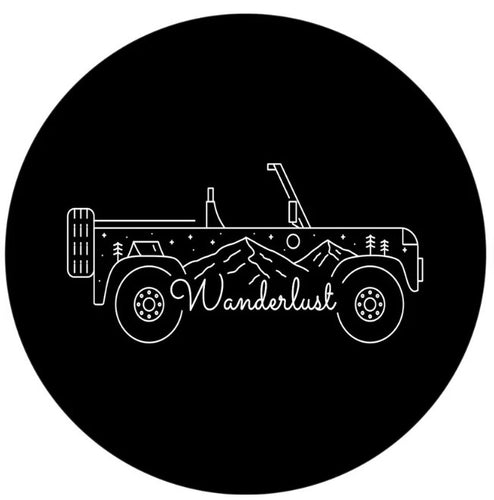 Wanderlust in The Mountains Spare Tire Cover