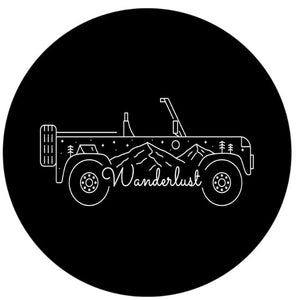 Wanderlust in The Mountains Spare Tire Cover