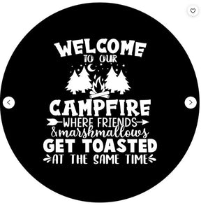 Welcome To Our Campfire (Any Color) Spare Tire Cover