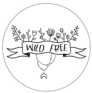 Wild & Free Flowers White Spare Tire Cover
