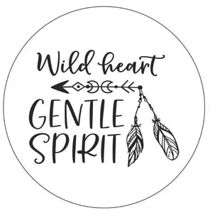 Copy of Wild Heart Gentle Spirit Arrow White Spare Tire Cover
