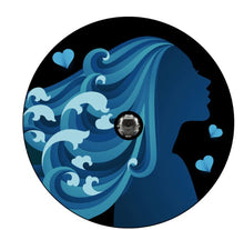 Woman With Ocean Hair Spare Tire Cover